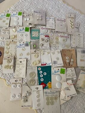 Mixed White & Cream Vintage Button Lot